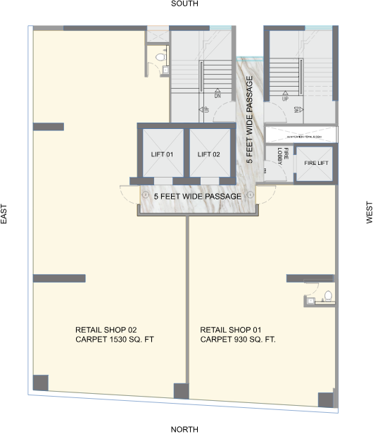 column-free design